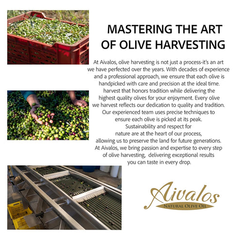 1 (33.8 oz) Aivalos Extra Virgin Olive Oil, Single-Origin Mediterranean, First Cold-Pressed, Smooth & Peppery Finish