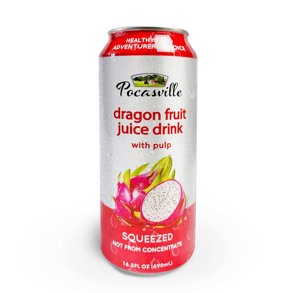 Pocasville Fruit Juices, Squeezed not form Concentrate, 16.5 Fluid Ounce Can (Dragon Fruit,