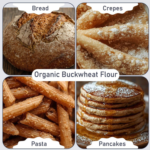 5 Lb Great River Milling Organic Buckwheat Flour | Gluten Free Flour Alternative | USDA Organic, Non-GMO, Kosher |