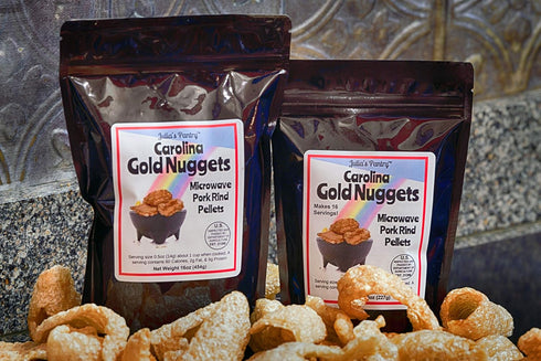 Carolina Gold Nuggets 16 Microwave Pork Puffies Bake-N-Puffs, Original, Ounce