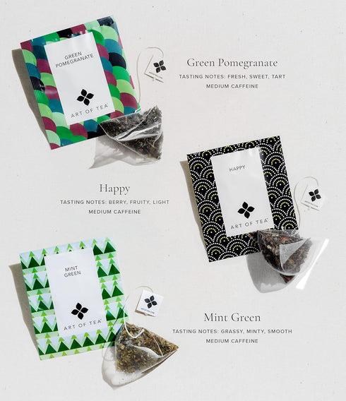 12 Count Art of Tea | Assorted Tea Sampler | Sampler Box | Breakfast Tea, Earl Grey Creme, Egyptian Chamomile