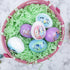 2.47 Galerie Bluey Themed Plastic Easter Eggs, Red Hard Candy Pouches Inside, Great for Egg Hunts, Ounces