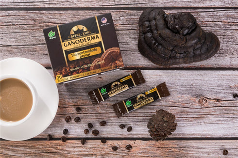 Ganoderma Coffee - Instant 2-in-1 Reishi Mushroom Coffee Mix, All Natural Ganoderma Lucidum, 30 Sachets