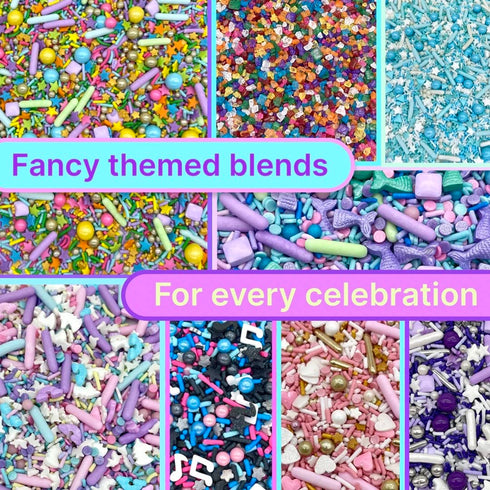 Galaxy Sprinkles, 8 Ounces Star Jimmies by Manvscakes