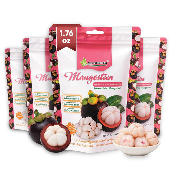 Organic Freeze-Dried Mangosteen Pack of 4, 8.46 Oz | 100% Natural Fruit