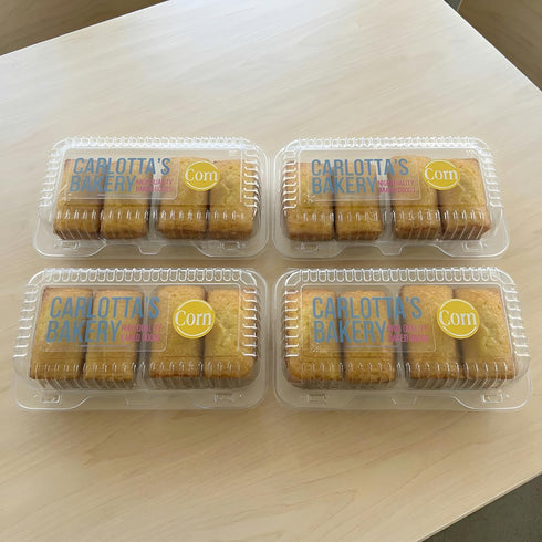 Carlotta's Bakery 2oz Pack 4 4 (16 Carlottas Bakery Mini Loaves | Cornbread Loaf of | Trays Total Loaves) |