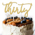Merry Expressions Happy 30th Birthday Cake Topper, Gold Thirty Design