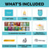 Set 15 10 Birthday Gift with Stainless Tumbler, Assorted Teas, Honey Straws, Tea Tongs, Scented Candle and Greeting