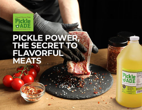 PickleAde Real Pickle Juice with Turmeric, 1 Gallon - 128oz (2 Pack) for Hydration and Muscle Relief