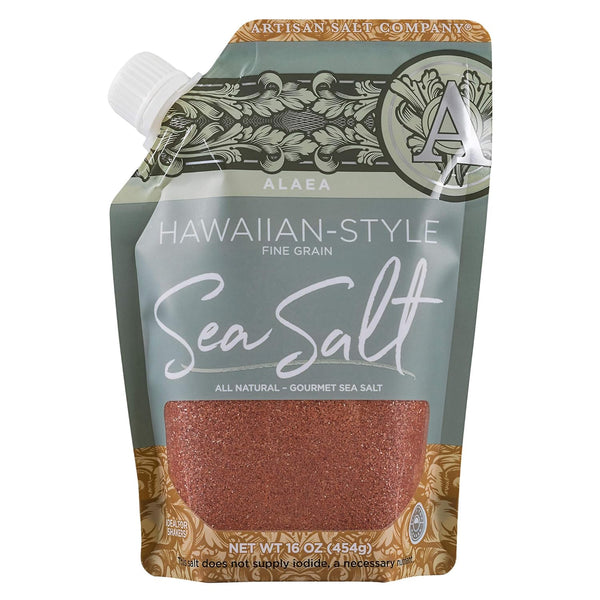 SALTWORKS Artisan Salt Company Alaea Red Hawaiian-style Sea Salt, Fine Grain, Pour