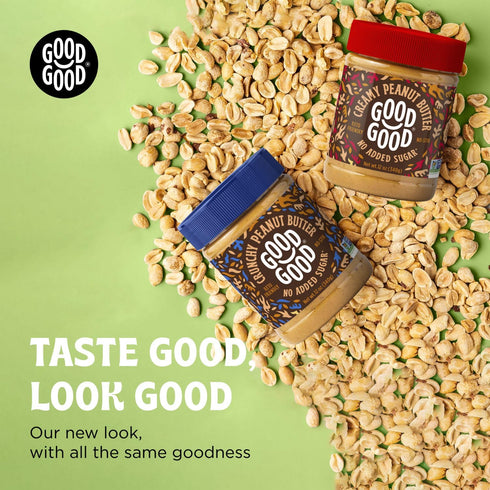 12 oz 340g (Pack 1) GOOD GOOD Crunchy Peanut Butter Keto Friendly - Low Carb & No Added Sugars - Vegan - No