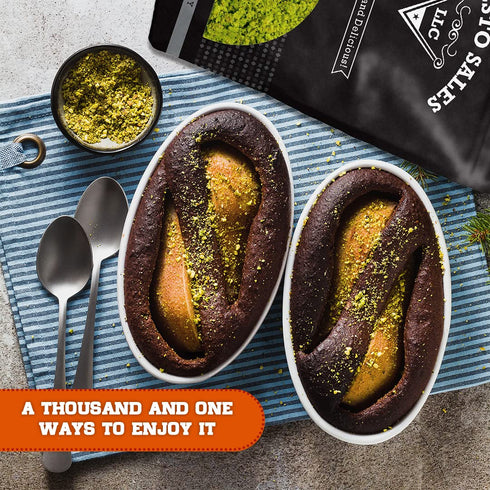 Packed 1 lb. (16 oz.) Pistachios, Green California Shelled Raw Flour/powder/ground/meal, Finely n' Fresh