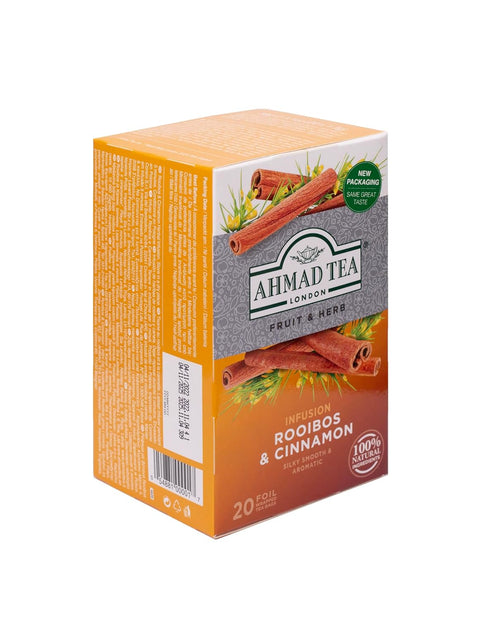 Ahmad Tea Rooibos & Cinnamon Tea Infusion, 30G, 20 Count