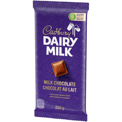 Cadbury 200g/7oz. Dairy Milk Chocolate Bar (Imported from Canada)