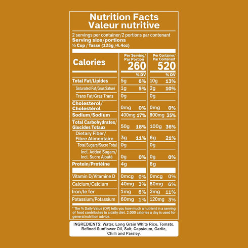 8g 6g 8.8 oz Pack 6 Eat Regal Ready to Eat Spanish Style Rice with Tomatoes & Peppers, Protein & Fiber per Pouch