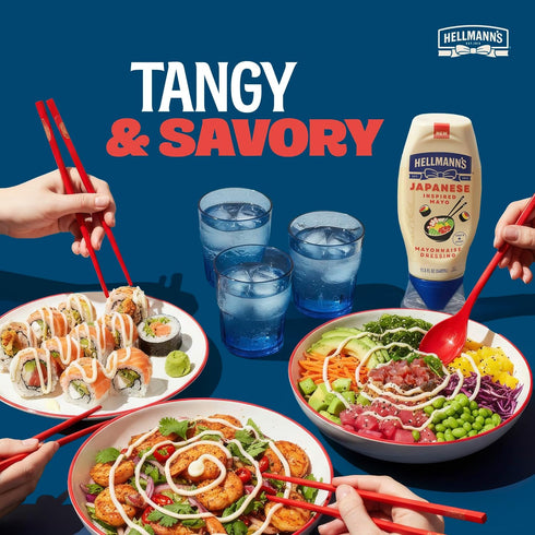 Best Foods 11.5 oz 1 (Pack 2) Japanese-Inspired Tangy & Savory Mayonnaise Dressing for Sushi, Poke Bowls & More