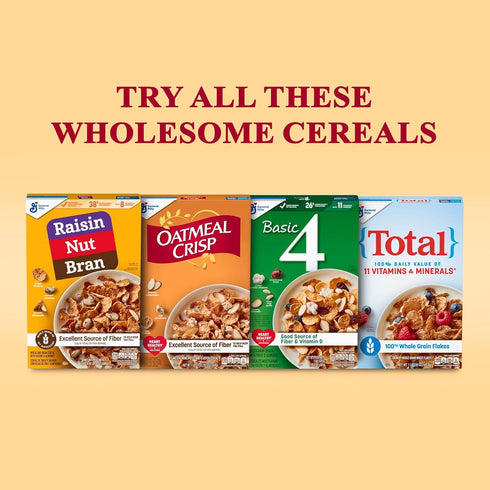Oatmeal Crisp 19.7 oz Heart Healthy Cereal, High Fiber Cereal Made with Whole Grain