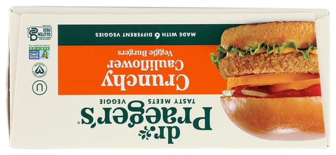 10 OZ DR PRAEGERS Crunchy Cauliflower Veggie Burgers