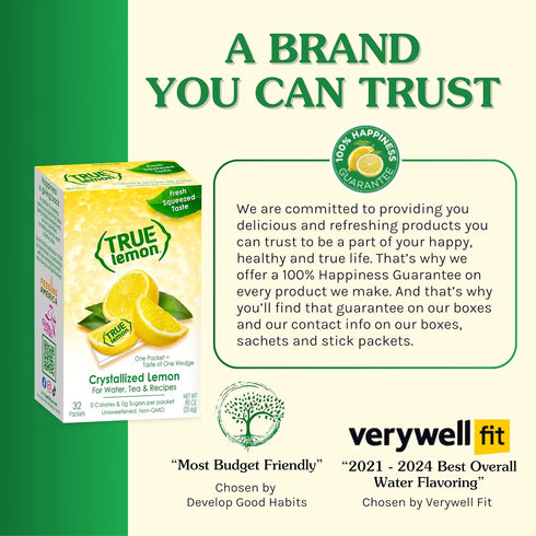 500ct (Pack 1) 0 Packets Packets True Lemon of - Water Enhancer - Bulk Dispenser - Calorie Drink Mix For Water - Sugar