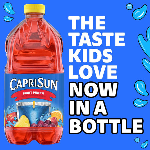 1 64 oz Capri Sun Flavored Juice Drink Blend with Other Natural Flavor, Bottle, for School Lunches and On-the-Go