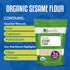 16 oz 1 LB (Pack 2) Kevala Organic Sesame Flour - Gluten Free Sesame Seeds Organic Vegan Flour Raw Unhulled Seeds