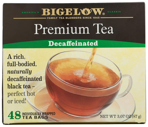 Bigelow 48 Count Premium Decaffeinated Blend Black Tea, Contains 48 Individually Wrapped