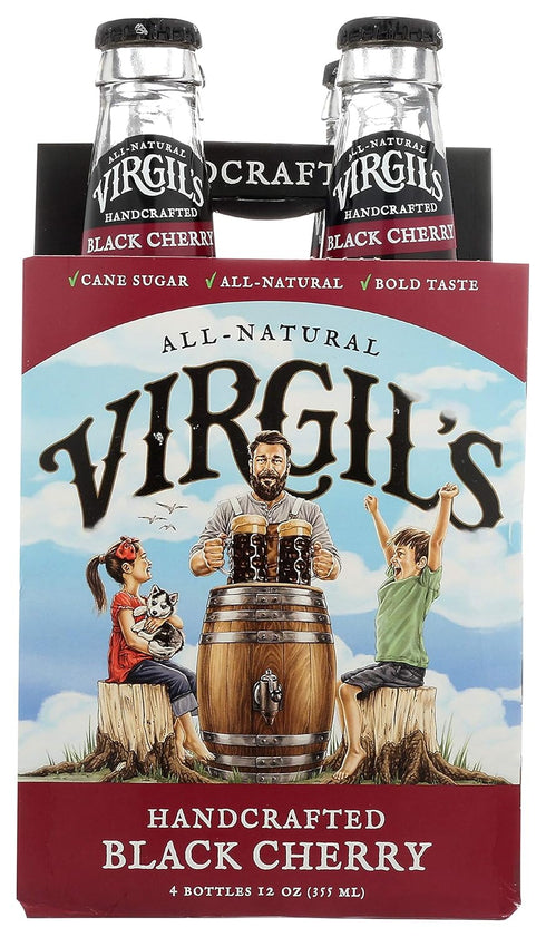 Virgil'S, Black Cherry Cream, 4 x 12.00 OZ (Pack of 6)