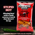 (4 Pack) Pork King Good Stupid Hot Pork Rinds - Low Carb, Keto Diet Friendly Snack - Extremely Spicy Chicharrones