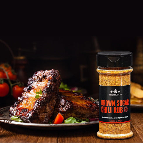 The Spice Lab Brown Sugar Chili Rub - Gourmet BBQ Dry Rub For Succulent Pork Ribs, Juicy Beef, Tender Chicken & Shrimp