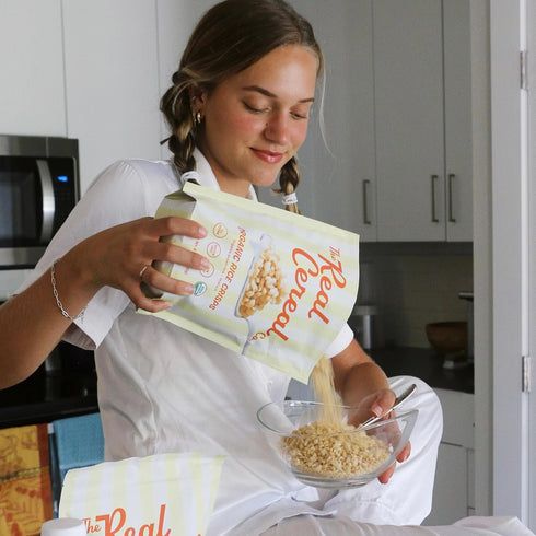 3-Pack, The Real Cereal Company, Organic Brown Rice Crisps Cereal Zero Sugar, Gluten Free, Non-GMO, Made in California