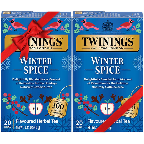 Twinings Winter Spice Herbal Tea - Camomile with Apple, Cinnamon, Cardamom, Cloves,