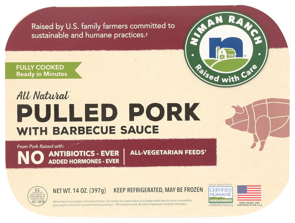 Niman Ranch, Pork Pulled Cooked Barbecue Sauce, 14 Ounce