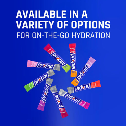 Propel Electrolyte Enhanced Water Drink Mix Powder Packets, 3 Flavor Variety Pack, Zero Calorie Hydration (50 Packets)