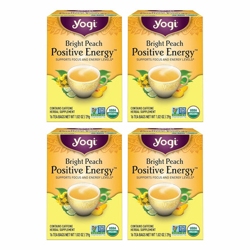 Yogi Tea Bright Peach Positive Energy Tea - 16 Tea Bags per