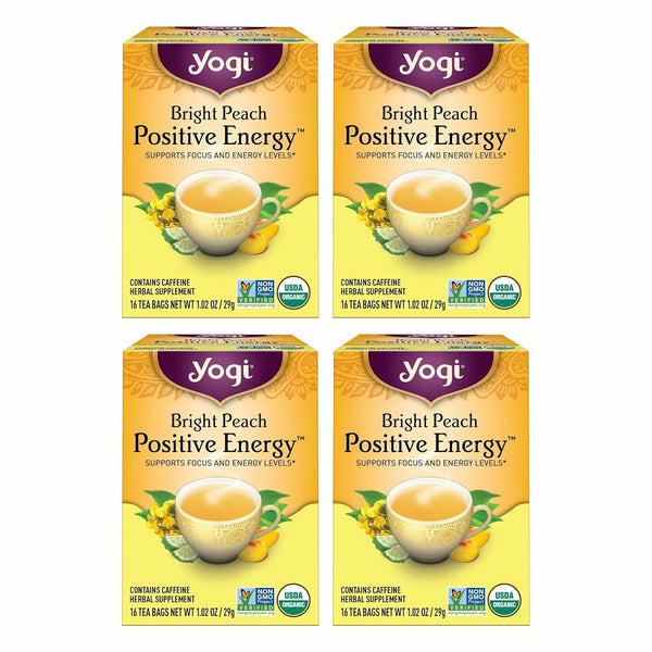 Yogi Tea Bright Peach Positive Energy Tea - 16 Tea Bags per