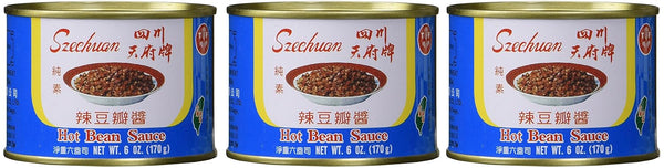 SZECHUAN Hot, Style Bean Sauce 6oz 3 Cans