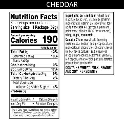 (12 96 Packs) Austin Cheddar Cheese Flavored Sandwich Crackers, Lunch Snacks Trays