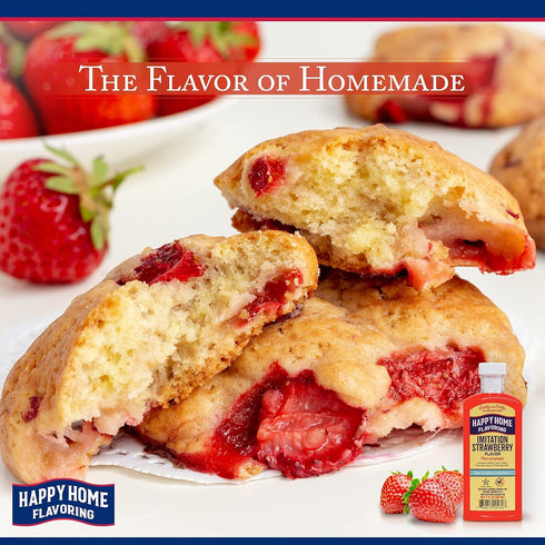 Happy Home Imitation Strawberry Flavoring, Non-Alcoholic, Certified Kosher - 7 oz