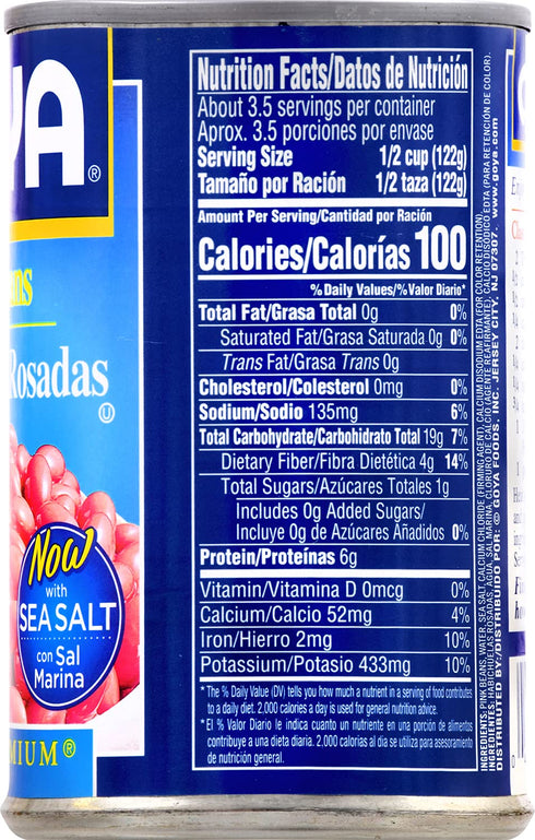 15.5 oz, 2-Pack Goya Pink Beans