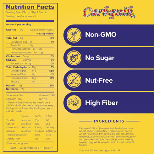(48oz) Carbquik Baking Biscuit Mix