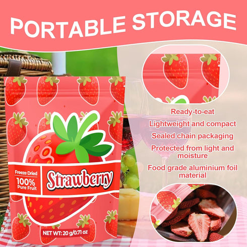 IMakArt Set 140g 100% Pack 7-0.71 oz Freeze Dried Fruit - Natural Fruit Snacks, Gluten Free, Sugar Free, Healthy Snacks
