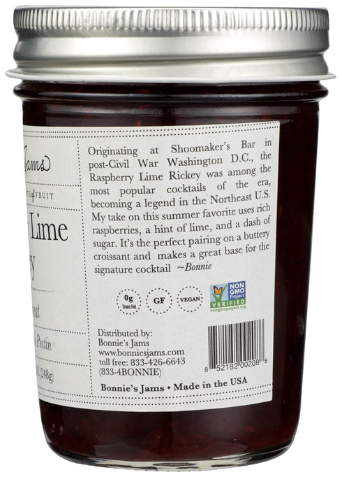 8.75 OZ BONNIES JAMS Raspberry Lime Rickey Jam