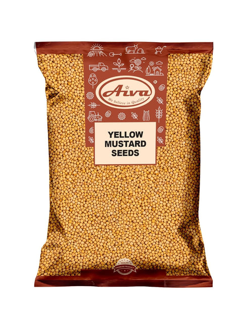 Aiva Yellow Mustard Seeds (5 LB) Bulk Pungent & Aromatic, Whole Spice