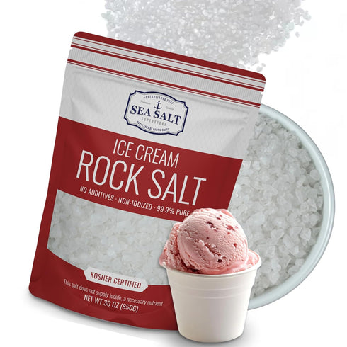 Rock Salt for Ice Cream Making, Universally Compatible Coarse and Non-Iodized Salt
