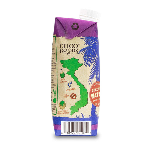 16.9 oz (Pack 12) CocoGoods Co Single-Origin Natural Coconut Water with Fresh Passion Fruit Juice fl.