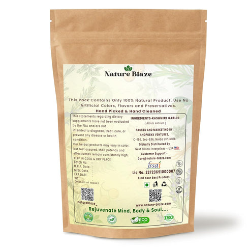 Bulbs 200Gm 7.0 Nature Blaze Kashmiri Garlic | Lahsun Whole | Allium Sativum | Naturally Sourced | Unpolished