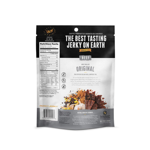 100% 1 oz (Pack 12) 10g Perky Jerky Original Grass Fed Beef Jerky, of - Antibiotic Free - Protein Per Serving - Low Fat
