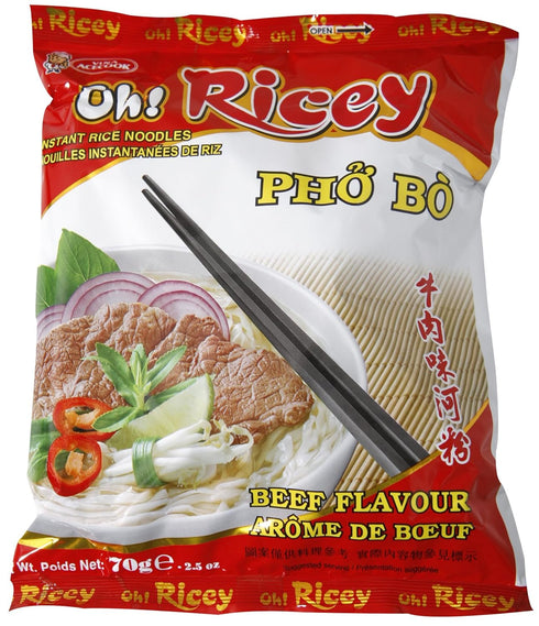 Makao Beach Trading Co. Oh! Ricey Instant Rice Noodle Pho Bo Soup (Beef Flavor) - 2.5oz