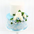 36 Count Global Sugar Art Hydrangea Blossom Sugar Cake Flowers, White with Blue - Wired- by Chef Alan Tetreault