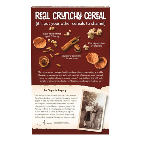 14 oz (Pack 6), Nature's Path Organic Heritage Crunch Cereal, of Non-GMO